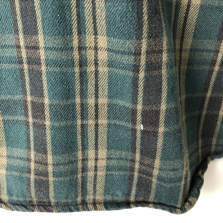 Carhartt RUGGED OUTDOOR WEAR Long-Sleeve Heavy Flannel Check Shirt, Men's Size L (approx.) unclear Green type dark green Vintage Second Hand