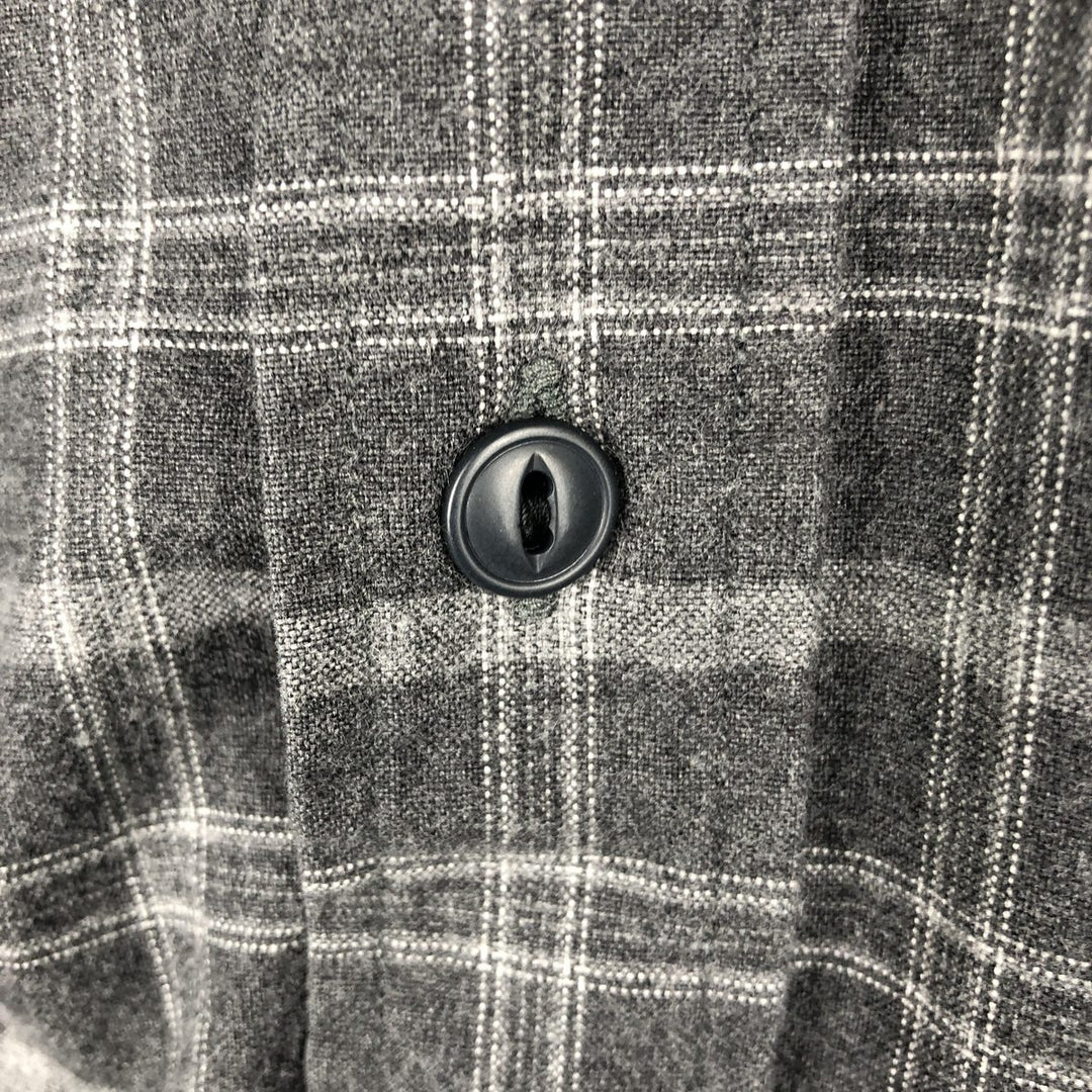 Eddie Bauer Men's Long Sleeve Flannel Check Shirt, Size XL cotton gray type Vintage Second Hand