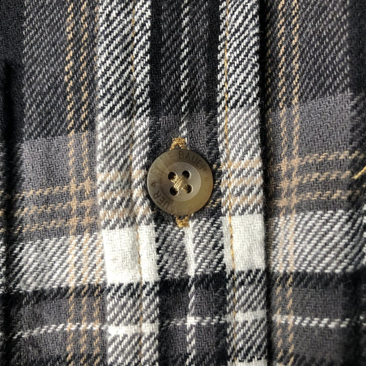 Eddie Bauer Ombre Check Long-Sleeve Flannel Check Shirt, Men's Size L (approx.) cotton black type Vintage Second Hand