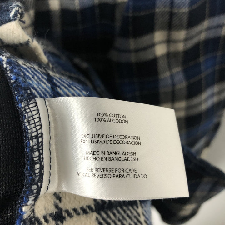 ORVIS Long Sleeve Flannel Check Shirt, Men's Size L cotton blue type Vintage Second Hand