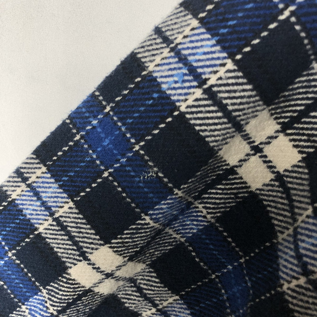 ORVIS Long Sleeve Flannel Check Shirt, Men's Size L cotton blue type Vintage Second Hand