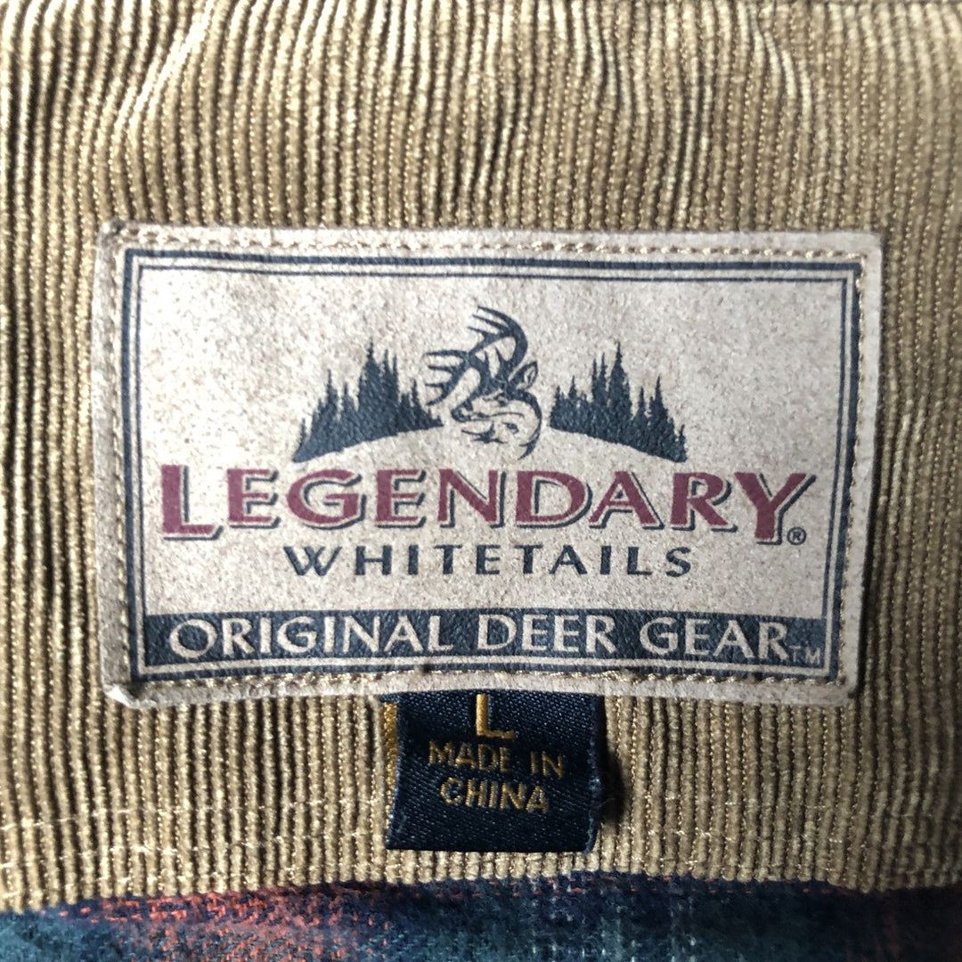 Legendary Whitetails Flannel Check Shirt, Men's Size L (approx.) cotton red type Vintage Second Hand