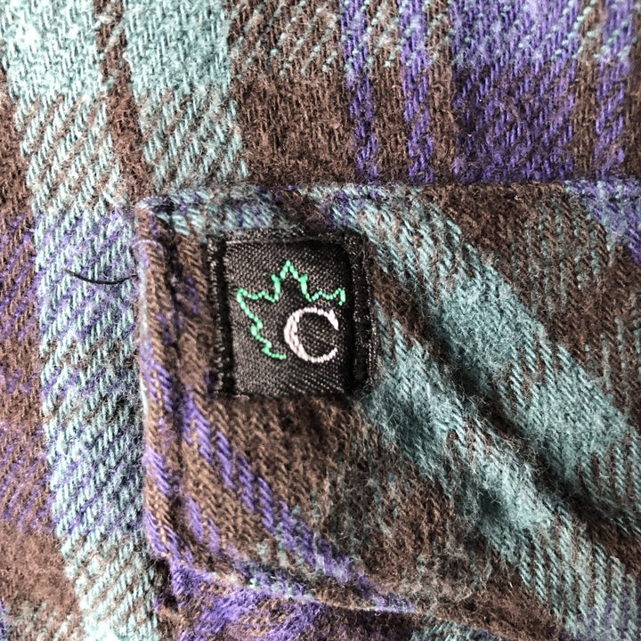CODET Blackwatch Check Long-Sleeve Flannel Check Shirt, Men's Size L (approx.) unclear blue type Vintage Second Hand