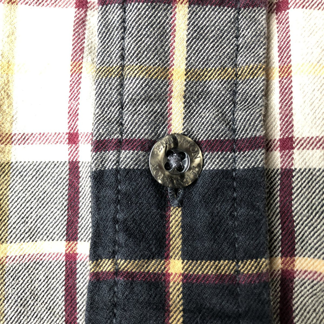 Pendleton PENDLETON Long-Sleeve Button-Down Light Flannel Check Shirt, Men's Size XL (approx.) cotton Beige type Vintage Second Hand