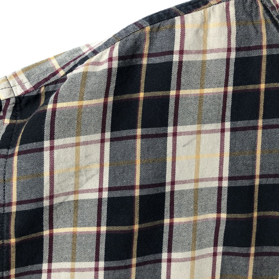 Pendleton PENDLETON Long-Sleeve Button-Down Light Flannel Check Shirt, Men's Size XL (approx.) cotton Beige type Vintage Second Hand