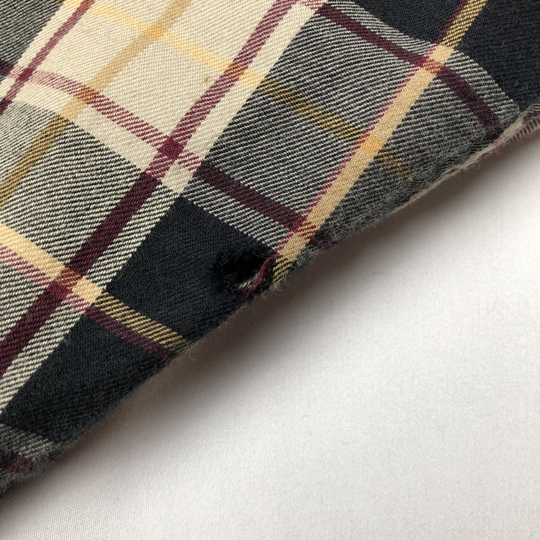 Pendleton PENDLETON Long-Sleeve Button-Down Light Flannel Check Shirt, Men's Size XL (approx.) cotton Beige type Vintage Second Hand