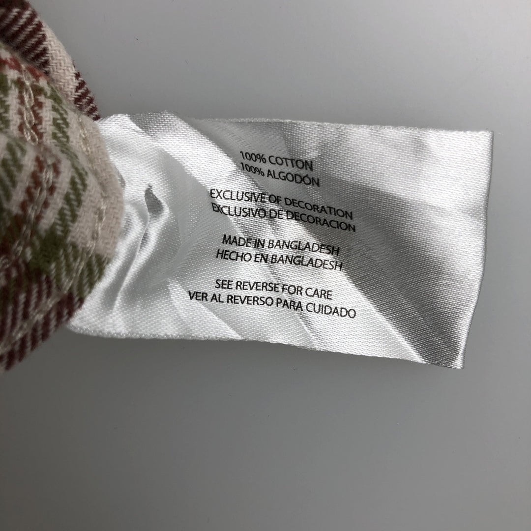 Eddie Bauer Men's Long Sleeve Flannel Check Shirt, Size XL cotton red type Vintage Second Hand