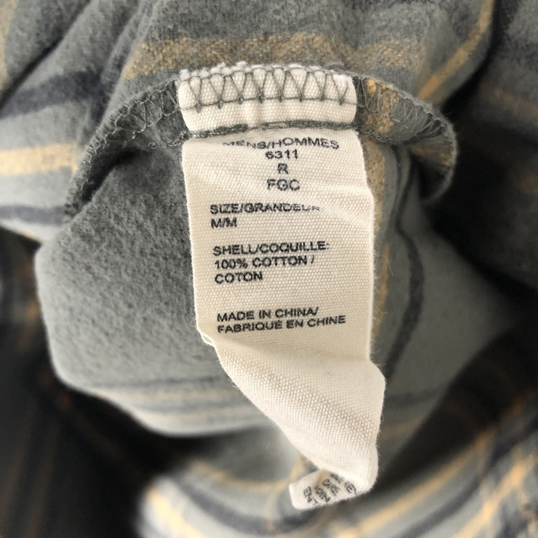 Woolrich long-sleeved button-down flannel check shirt, men's size M (approx.) cotton green type Vintage Second Hand