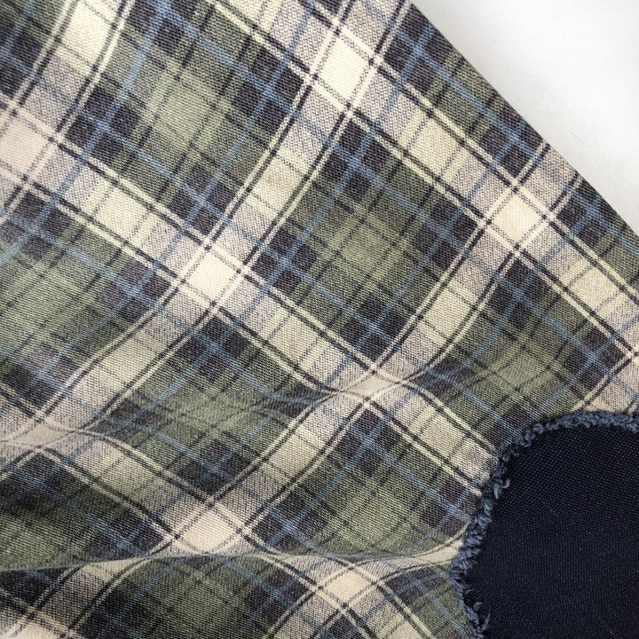 Carhartt FR Series Long-Sleeve Button-Down Light Flannel Check Shirt, Men's Size M (approx.) cotton Khaki type Vintage Second Hand