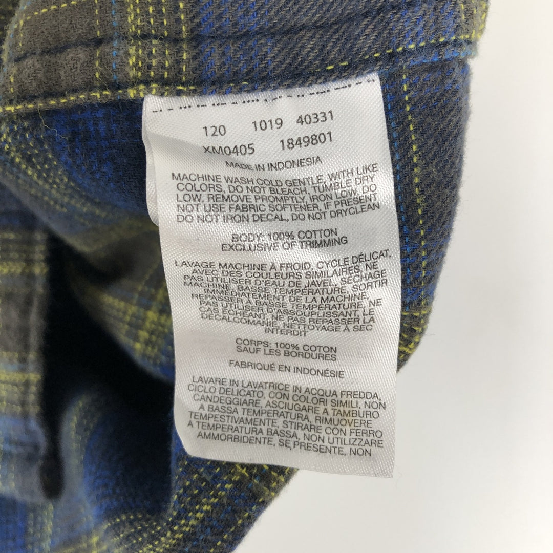Columbia Lightflannel Check Shirt, Men's Size L cotton green type Vintage Second Hand