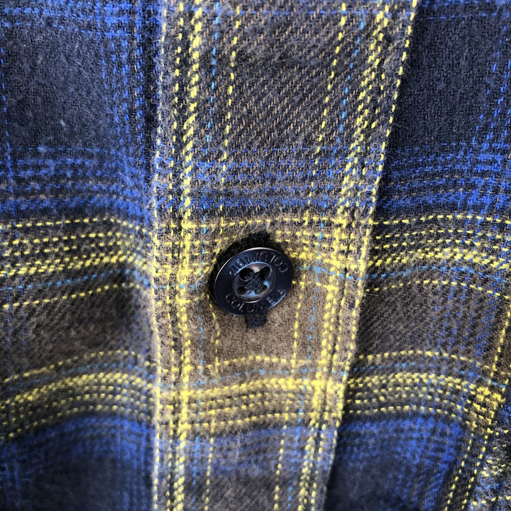 Columbia Lightflannel Check Shirt, Men's Size L cotton green type Vintage Second Hand