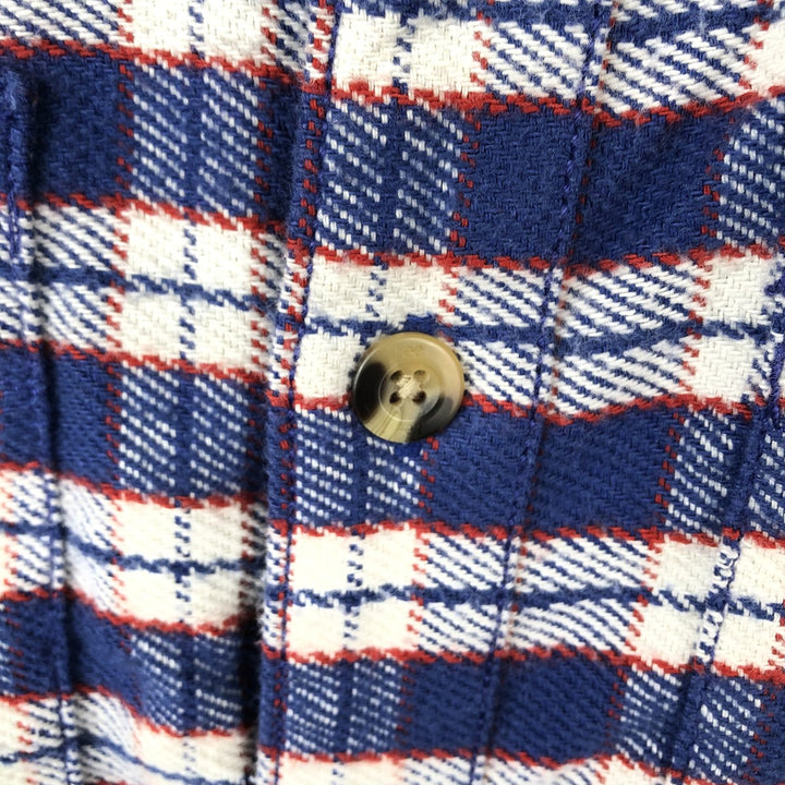Lee Long-Sleeve Flannel Check Shirt, Men's Size S (approx.) unclear blue type Vintage Second Hand