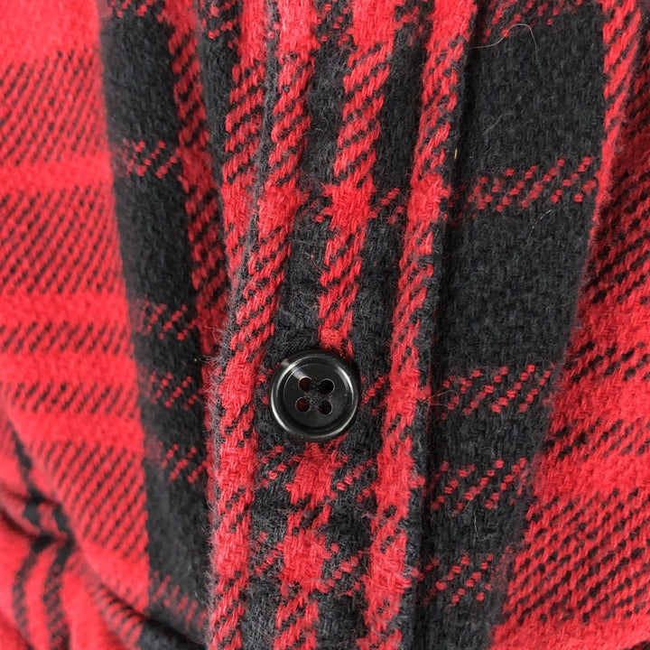 GAP STANDARD FIT Long-Sleeve Flannel Check Shirt, Men's Size M (approx.) cotton red type Vintage Second Hand