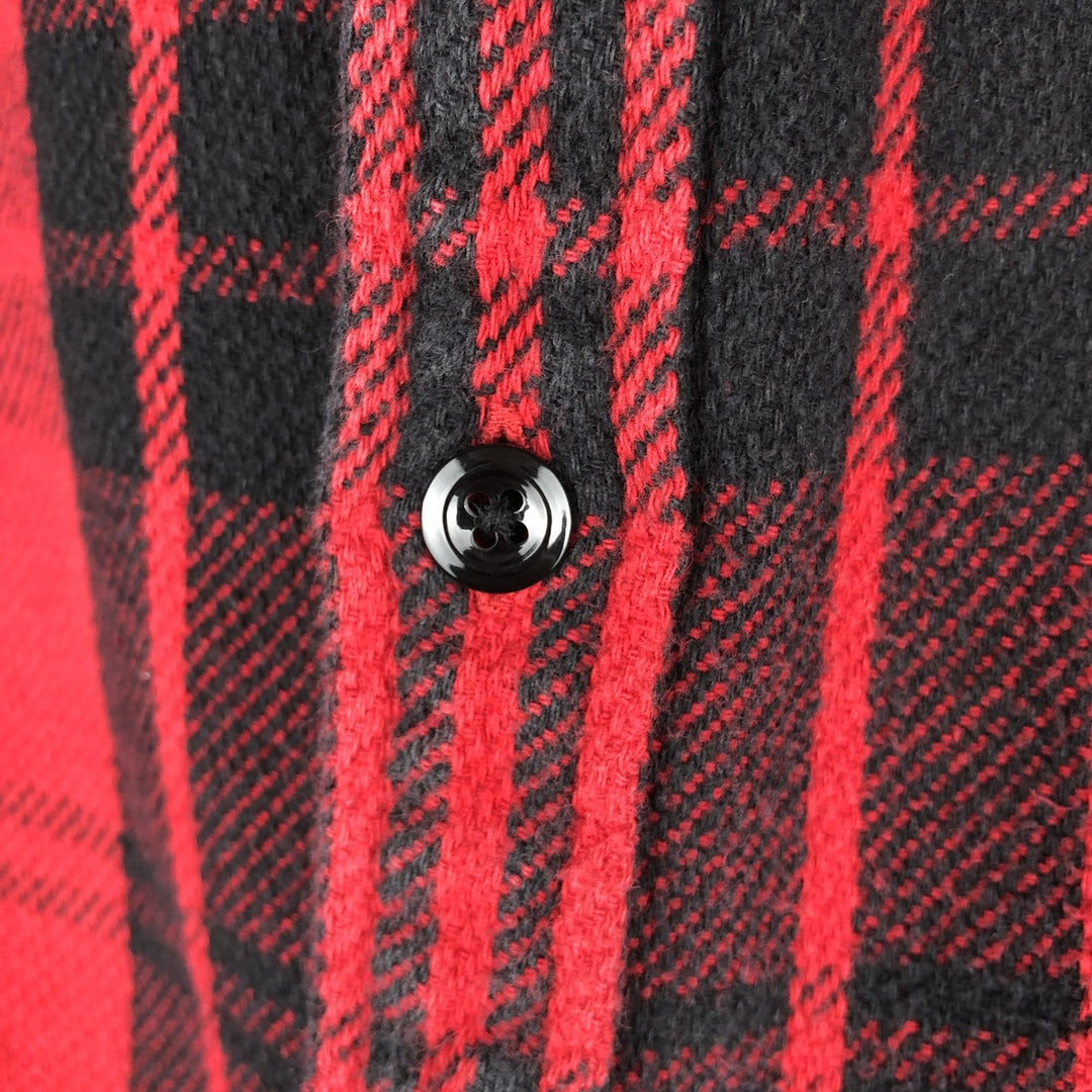 GAP STANDARD FIT Long-Sleeve Flannel Check Shirt, Men's Size M (approx.) cotton red type Vintage Second Hand