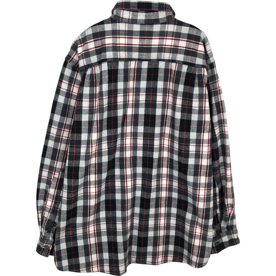 Carhartt ORIGINAL FIT long sleeve heavy flannel check shirt, men's XL size cotton gray type Vintage Second Hand