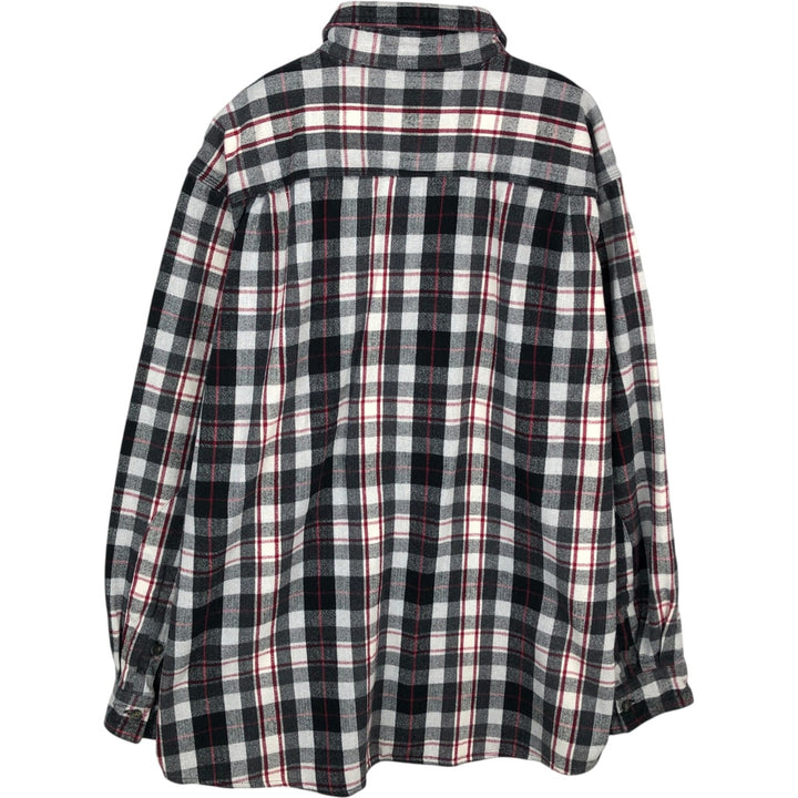 Carhartt ORIGINAL FIT long sleeve heavy flannel check shirt, men's XL size cotton gray type Vintage Second Hand