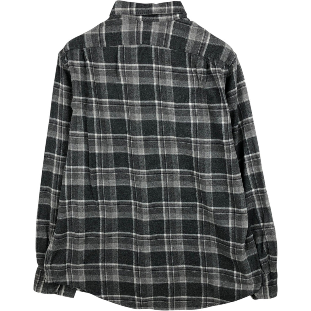 Ralph Lauren POLO RALPH LAUREN CLASSIC FIT long-sleeved flannel check shirt, men's size L cotton gray type Vintage Second Hand