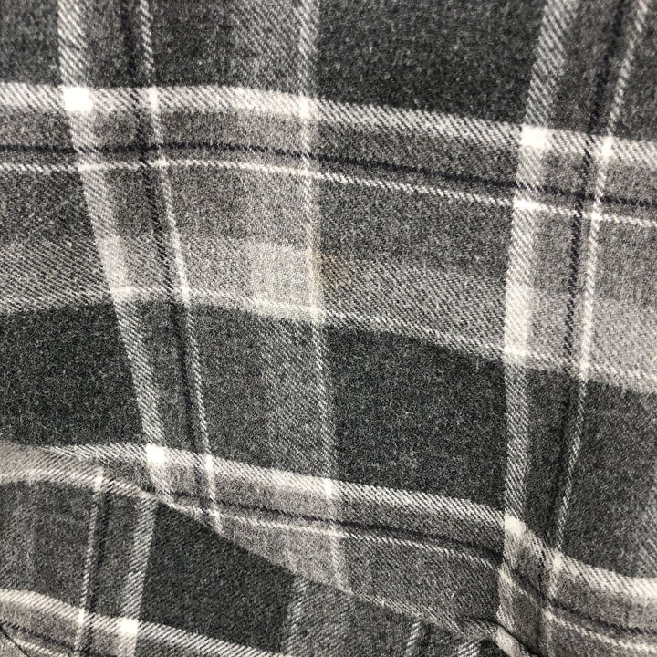 Ralph Lauren POLO RALPH LAUREN CLASSIC FIT long-sleeved flannel check shirt, men's size L cotton gray type Vintage Second Hand