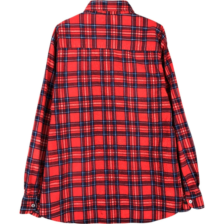 80s-90'S Dickies Long-Sleeve Flannel Check Shirt, Men's Size L (Equivalent), Vintage cotton red type Vintage Second Hand