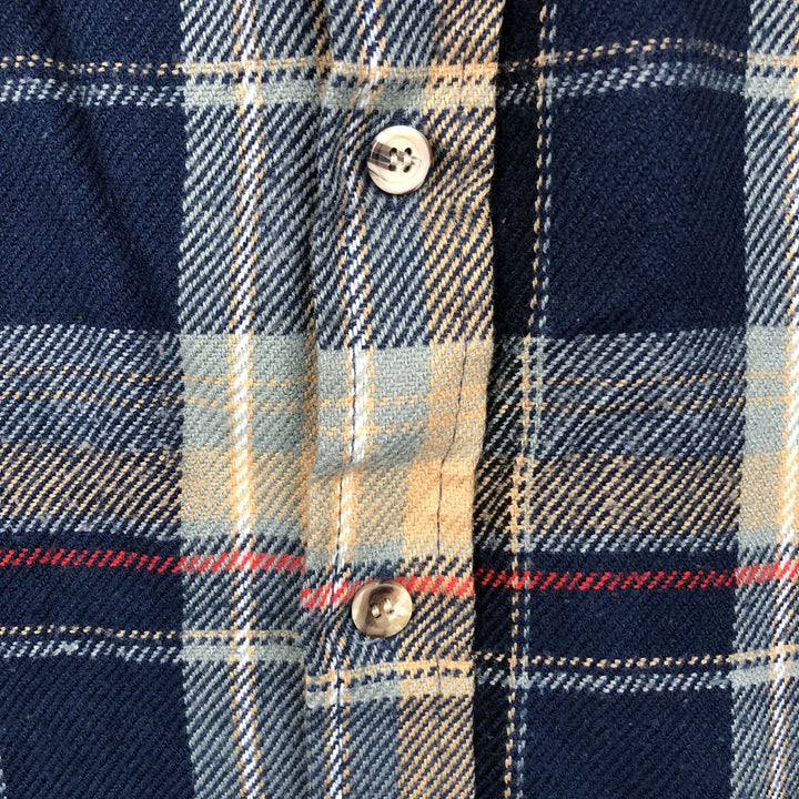 1990'S St. John's Bay Long-Sleeve Flannel Check Shirt, Men's Size L (approx.), Vintage acrylic blue type Vintage Second Hand