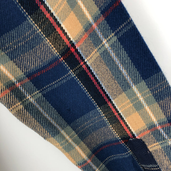 1990'S St. John's Bay Long-Sleeve Flannel Check Shirt, Men's Size L (approx.), Vintage acrylic blue type Vintage Second Hand