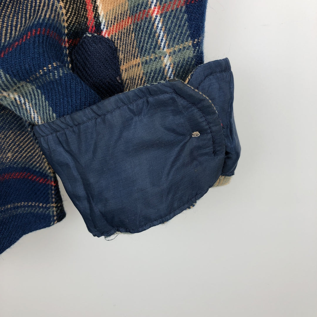 1990'S St. John's Bay Long-Sleeve Flannel Check Shirt, Men's Size L (approx.), Vintage acrylic blue type Vintage Second Hand