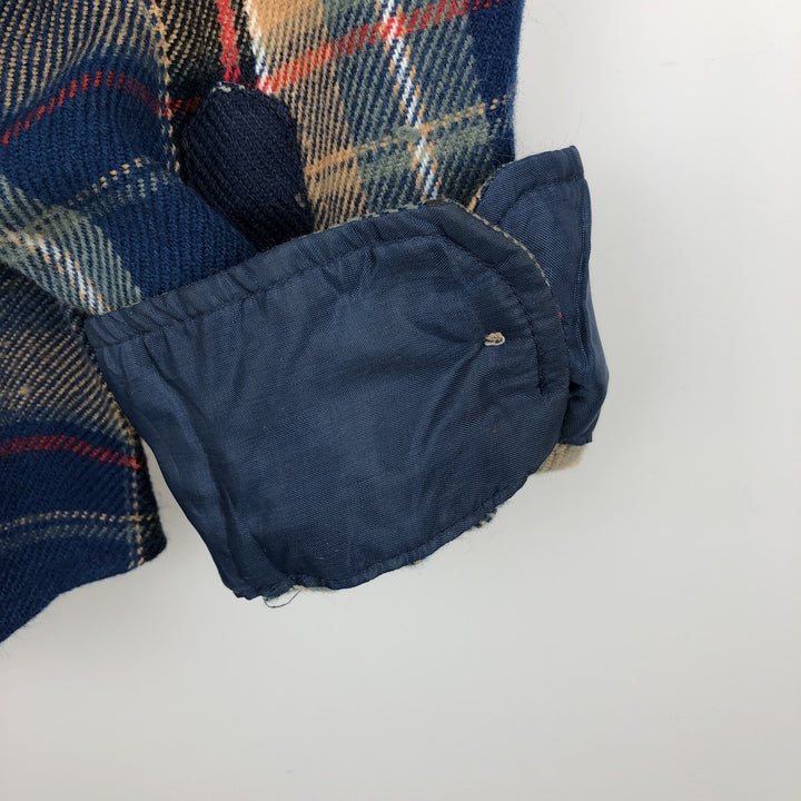 1990'S St. John's Bay Long-Sleeve Flannel Check Shirt, Men's Size L (approx.), Vintage acrylic blue type Vintage Second Hand