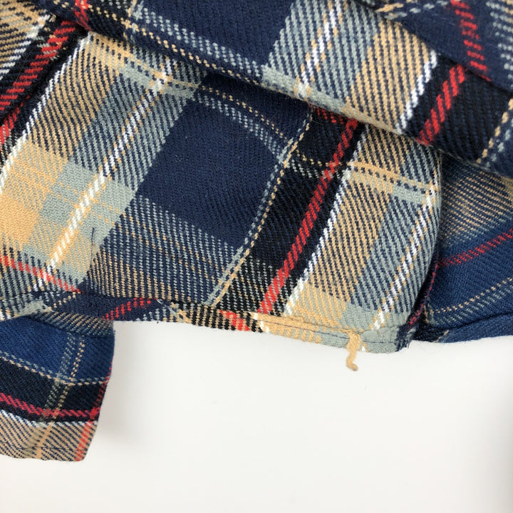 1990'S St. John's Bay Long-Sleeve Flannel Check Shirt, Men's Size L (approx.), Vintage acrylic blue type Vintage Second Hand