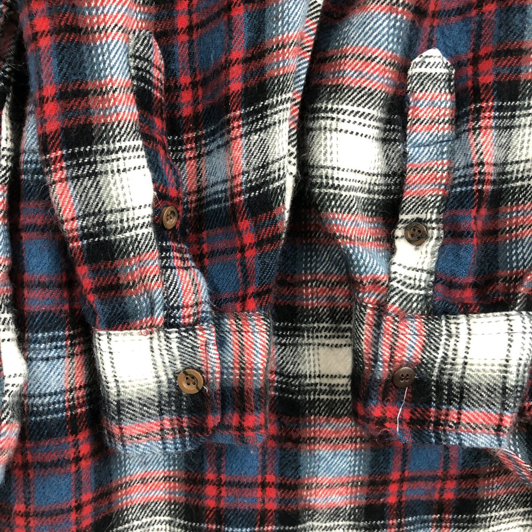 90s-00'S St. John's Bay flannel check shirt, men's size L equivalent, vintage. unclear black type Vintage Second Hand