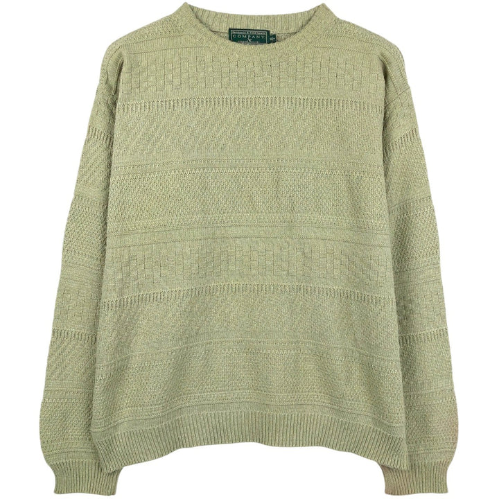 ARMAND THIERY Border Pattern Knit Sweater, Men's Size M (equivalent) unclear Khaki type beige Vintage Second Hand