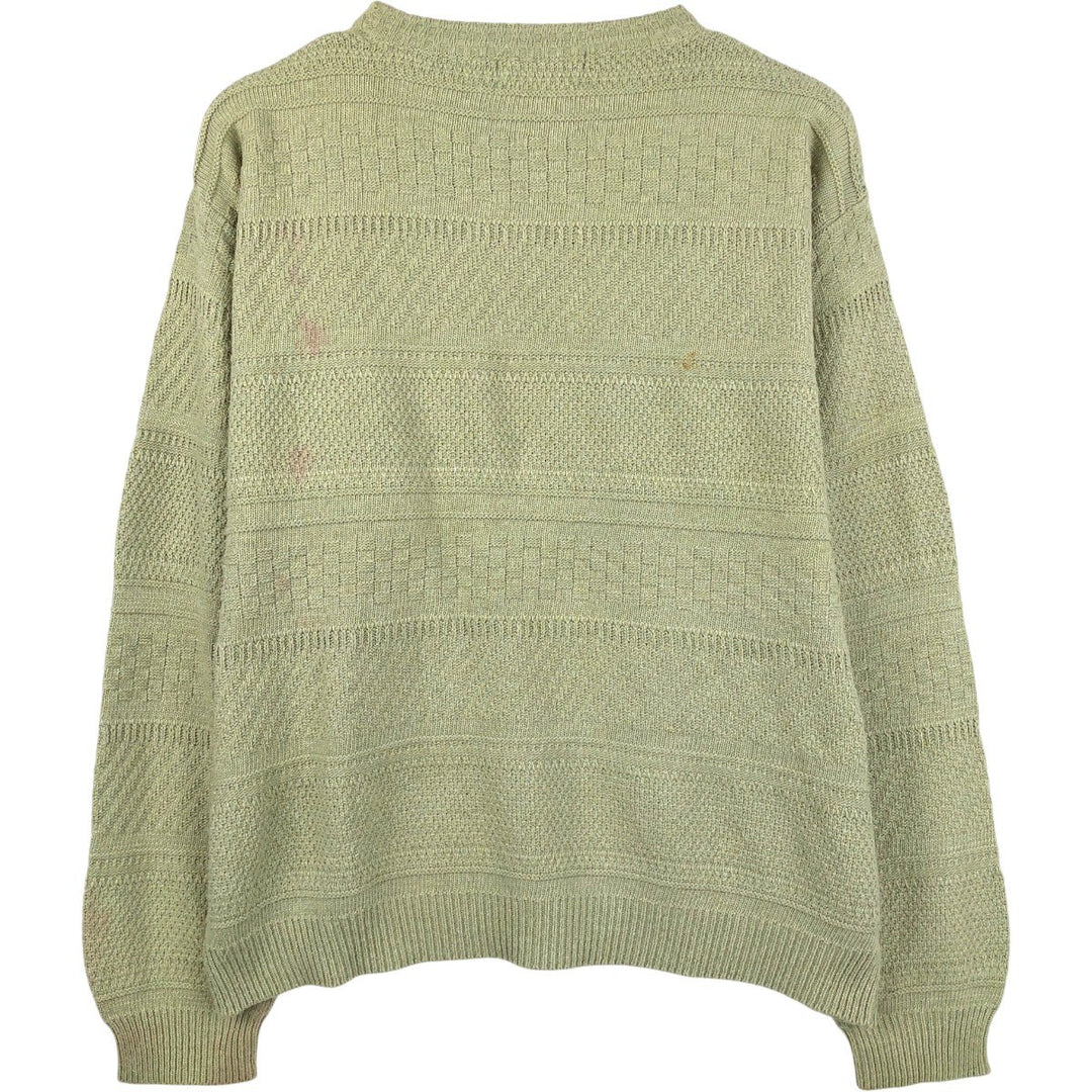 ARMAND THIERY Border Pattern Knit Sweater, Men's Size M (equivalent) unclear Khaki type beige Vintage Second Hand