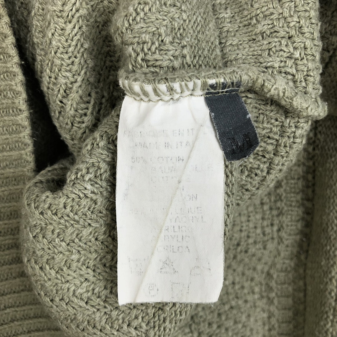 ARMAND THIERY Border Pattern Knit Sweater, Men's Size M (equivalent) unclear Khaki type beige Vintage Second Hand