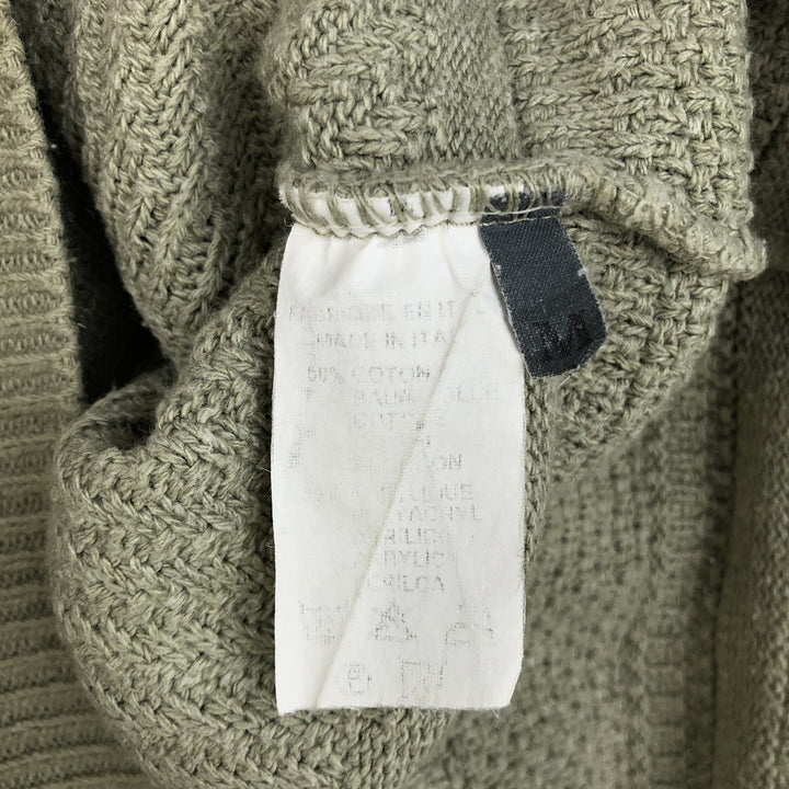 ARMAND THIERY Border Pattern Knit Sweater, Men's Size M (equivalent) unclear Khaki type beige Vintage Second Hand