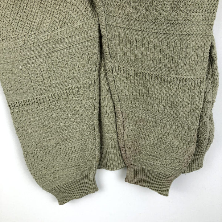 ARMAND THIERY Border Pattern Knit Sweater, Men's Size M (equivalent) unclear Khaki type beige Vintage Second Hand