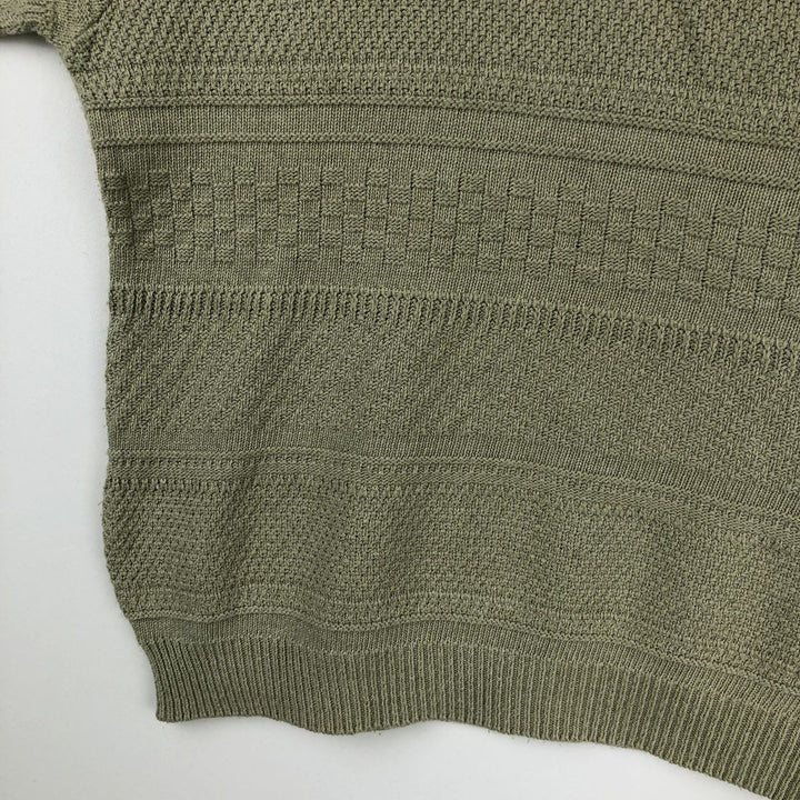 ARMAND THIERY Border Pattern Knit Sweater, Men's Size M (equivalent) unclear Khaki type beige Vintage Second Hand