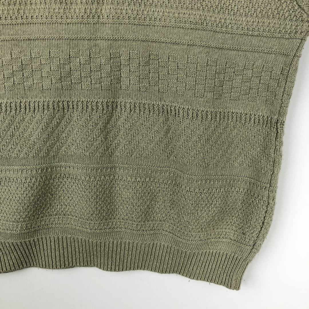 ARMAND THIERY Border Pattern Knit Sweater, Men's Size M (equivalent) unclear Khaki type beige Vintage Second Hand