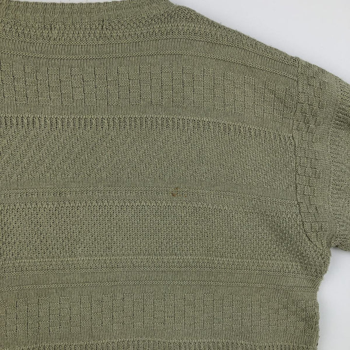 ARMAND THIERY Border Pattern Knit Sweater, Men's Size M (equivalent) unclear Khaki type beige Vintage Second Hand