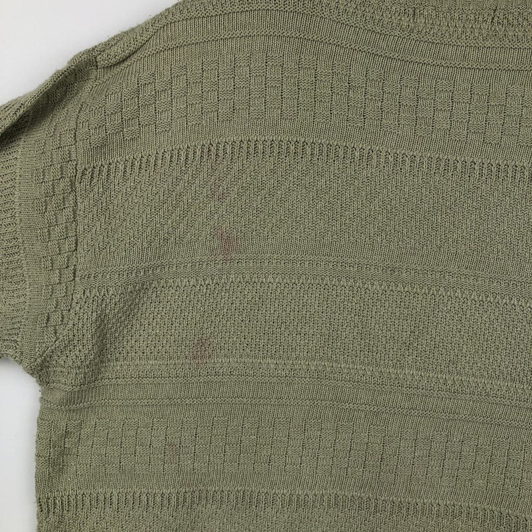 ARMAND THIERY Border Pattern Knit Sweater, Men's Size M (equivalent) unclear Khaki type beige Vintage Second Hand
