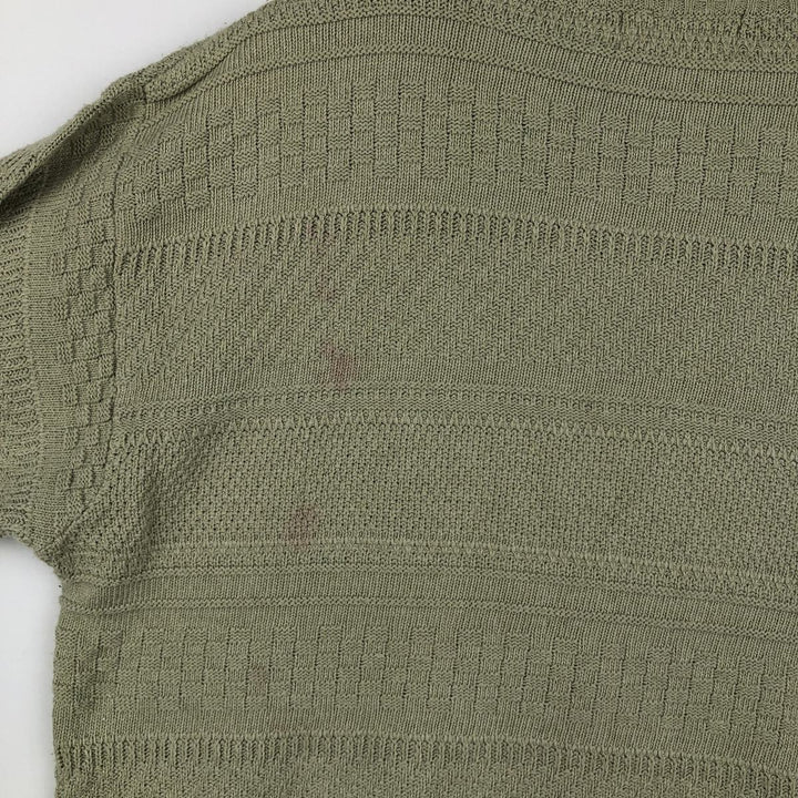 ARMAND THIERY Border Pattern Knit Sweater, Men's Size M (equivalent) unclear Khaki type beige Vintage Second Hand