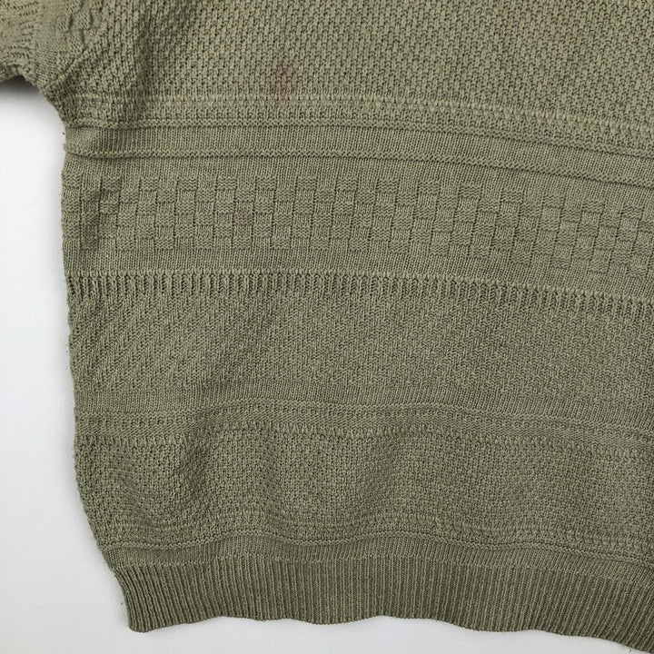ARMAND THIERY Border Pattern Knit Sweater, Men's Size M (equivalent) unclear Khaki type beige Vintage Second Hand