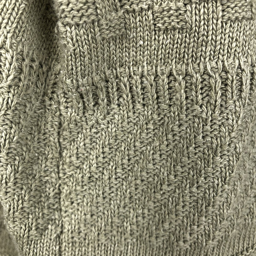 ARMAND THIERY Border Pattern Knit Sweater, Men's Size M (equivalent) unclear Khaki type beige Vintage Second Hand