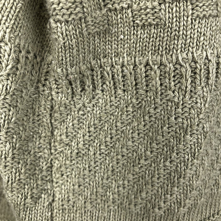ARMAND THIERY Border Pattern Knit Sweater, Men's Size M (equivalent) unclear Khaki type beige Vintage Second Hand