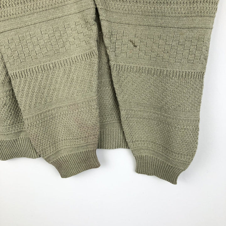 ARMAND THIERY Border Pattern Knit Sweater, Men's Size M (equivalent) unclear Khaki type beige Vintage Second Hand