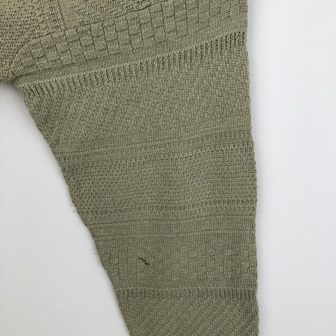 ARMAND THIERY Border Pattern Knit Sweater, Men's Size M (equivalent) unclear Khaki type beige Vintage Second Hand