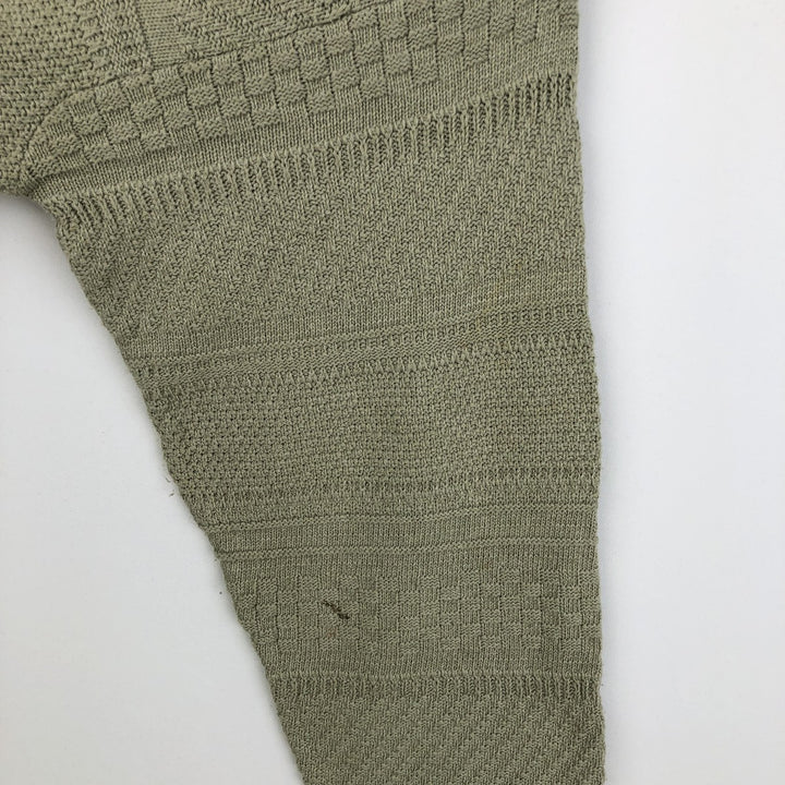 ARMAND THIERY Border Pattern Knit Sweater, Men's Size M (equivalent) unclear Khaki type beige Vintage Second Hand