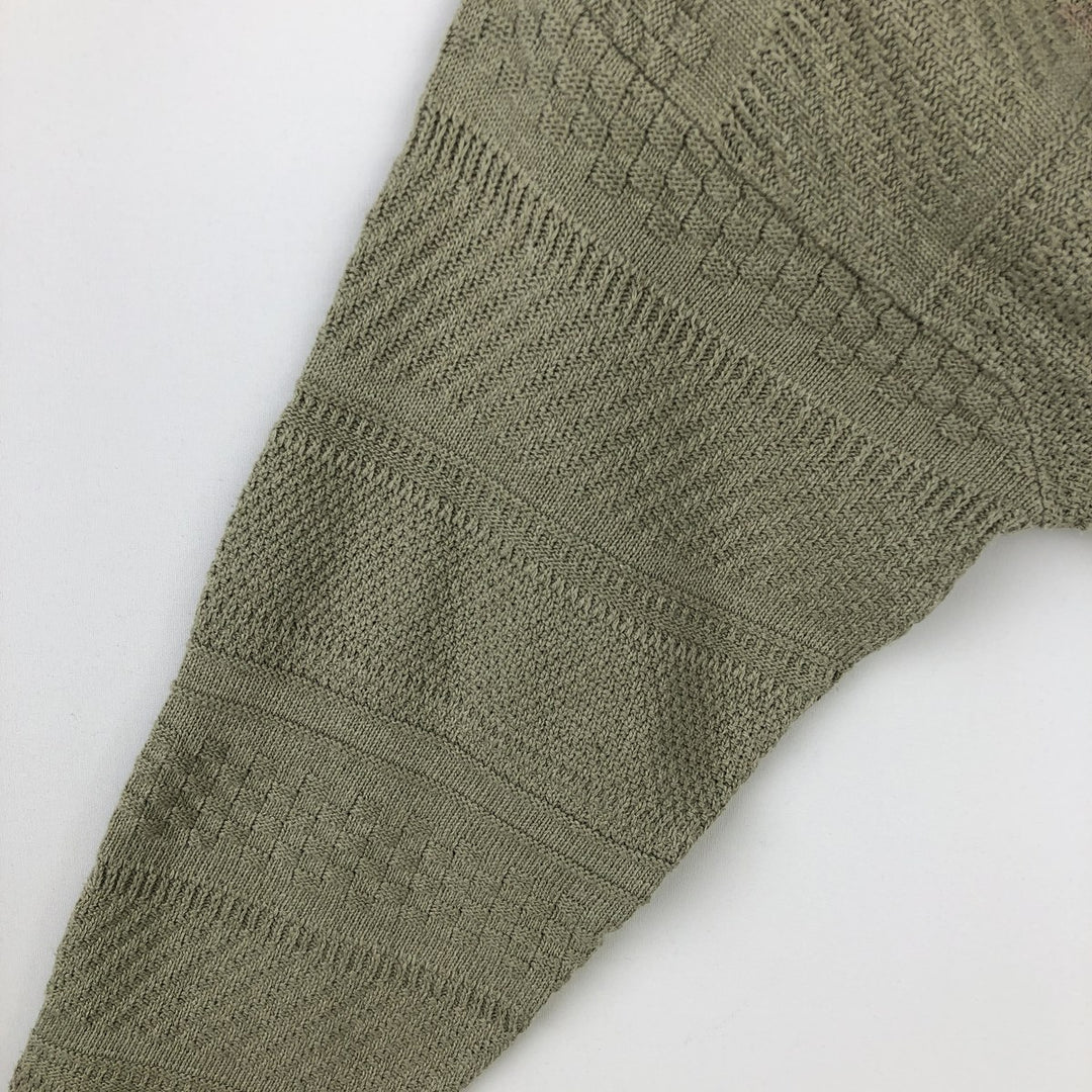 ARMAND THIERY Border Pattern Knit Sweater, Men's Size M (equivalent) unclear Khaki type beige Vintage Second Hand