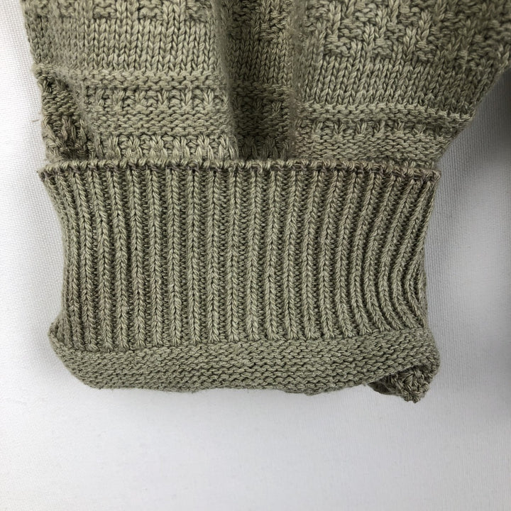 ARMAND THIERY Border Pattern Knit Sweater, Men's Size M (equivalent) unclear Khaki type beige Vintage Second Hand