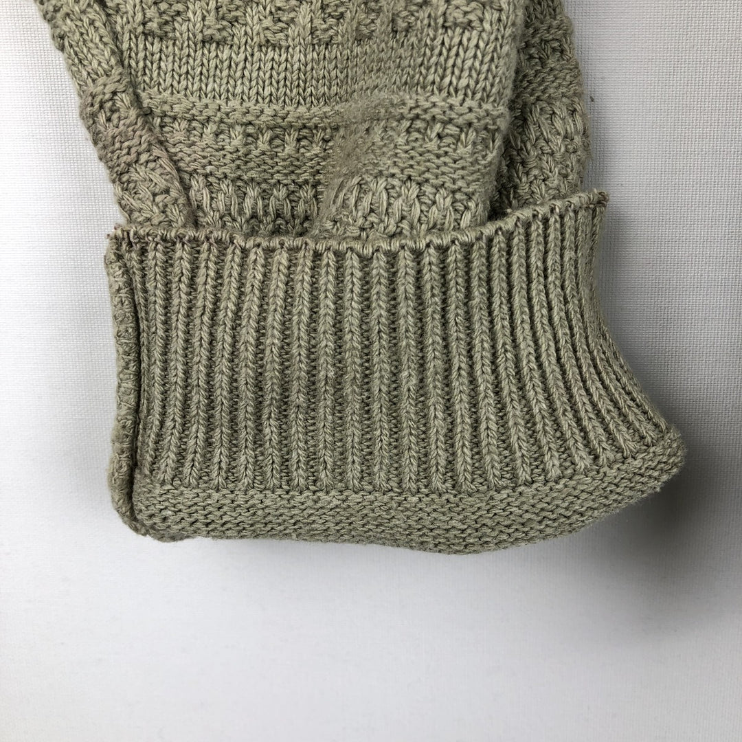 ARMAND THIERY Border Pattern Knit Sweater, Men's Size M (equivalent) unclear Khaki type beige Vintage Second Hand
