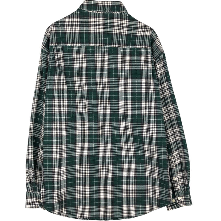 90'S GAP Vintage Long Sleeve Flannel Check Shirt, Men's XL unclear green type Vintage Second Hand