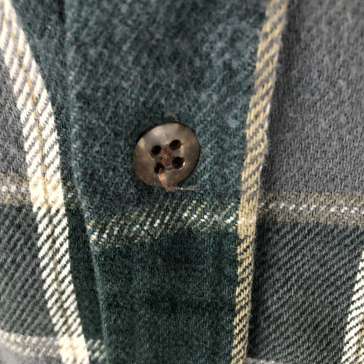 90s-00'S Vintage St. John's Bay Long Sleeve Flannel Check Shirt, Men's Size L cotton gray type Vintage Second Hand